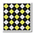 3dRose ht204183 Argyle Design Yellow Black White Iron on Heat Transfer  10 by 10