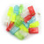 Tegg 20PCS RJ45 8P8C Modular Plug LAN Network RJ-45 Ethernet Cables Unshielded Cat5 CAT5e Connector Adapter Transparent-Blue-Yellow-Green-Red