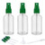 Empty Spray Bottles  2oz Small Fine Mist Glass Spray Bottle For Essential oils  With Green Plastic Sprayer  3pack