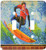 3dRose lsp538942 Mosaic Surfing Digital Art Surfer And Surfboard Toggle Switch