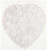 3dRose ht382543 White Ruffle Heart Iron on Heat Transfer for White Material  10 by 10-Inch