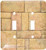 3dRose lsp1121372 Brown And Tan Stone Double Toggle Switch  Multicolor