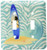 3dRose LLC lsp1098942 Surfboard with Wave N Palms On Turquoise Zebra Double Toggle Switch