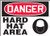 Accuform MPPE063VA Aluminum Sign  Legend Danger Hard HAT Area   7  Length x 10  Width  Red-Black on White