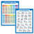 2 Pack - Multiplication Tables Poster  New Style   Cursive ABC Alphabet Chart Laminated  18  x 24