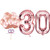 40 Inch Number 30 Foil Mylar Balloons Rose Gold 30 Number Balloons with Rose Gold Confetti Latex Balloons for 30th Birthday Decorations   30th Anniversary Party Supplies 