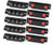 YXQ 10Pcs 4 Pin Speaker Terminal Block 1 Row Vertical 4 Position Amplifier PCB Mount Connector Jointing Clamp Test Clip Stereo Strip Shape Push Release Plate 2 Black 2 Red
