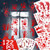 Bloody Halloween Decorations Window Stickers - 8 Sheets Handprint Footprint Wall Decal Window Clings with 6 Sheets Tattoo Stickers - Spooky Floor Stickers for Halloween Party Decorations