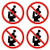 dealzEpic - No Standing-Do No Squat on The Toilet Seat Sign - Self Adhesive Peel and Stick Safety Warning Waterproof Vinyl Decal - 3-94 inches in Diameter   Pack of 4 Pcs