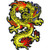 C D Visionary CDX Golden Dragon Patch  Multi Color