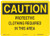 Brady 40980 14  Width x 10  Height B-555 Aluminum  Black on Yellow Confined Space Sign  Header  Caution   Legend  Protective Clothing Required In This Area