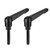 uxcell M6 x 25mm Handle Adjustable Clamping Lever Thread Push Button Ratchet Male Threaded Stud 2Pcs