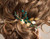 Aimimier Bridal Leaf Hair Comb Green Crystal Headpiece Vintage Emerald Wedding Bridesmaid Hair Accessories for Women and Girls