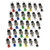 Yowming 30Pcs 6 colors PBS-110 1A 250V AC 2 Pins 7mm Thread Multicolor SPST Momentary Push Button Switch Reset Switch