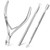 Cuticle Trimmer with Cuticle Pusher -Cuticle Remover Cuticle Nippers Professional Stainless Steel Cuticle Pusher and Cutter Clippers Durable Pedicure Manicure Tools for Fingernails and Toenails