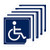 Disabled Wheelchair Symbol Labels   Handicap Signs Stickers 6 Inch Convenient Decals for Handicapped Parking 5 pcs