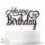Black Glitter Happy 28th Birthday Cake Topper  Hello 28  Cheers to 28 Years Old  28 Years Old Party Supplies Decoration
