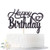 Black Glitter Happy 42nd Birthday Cake Topper  Hello 42  Cheers to 42 Years Old  Fourty-Two Years Old Party Decoration Supplies