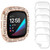 EZCO Bumper Case Plus Screen Protector Compatible with Fitbit Sense   Versa 3   61 Pack  Full Coverage Screen Protector Film  Bling Protector Cover for Sense Versa 3 Smart Watch