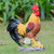 Teresa's Collections 11.6 Garden Statues Rooster Figurines Decor, Solar Powered Garden Lights for Outdoor Patio Yard Decorations