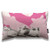 AOYEGO Cat Throw Pillow Cover 12x20 Inch Cute Animal White Cats Kittens with Pink Shadow Sketch Rectangle Pillow Cases Home Decorative Cotton Linen Cushion Cover for Bed Sofa