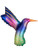 Anagram 36  Satin Infused Hummingbird Foil Balloon  Multicolor