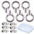 SamIdea M5 Male Thread Lifting Ring Eye Bolt Kit  6PCS Eye Ring Bolt with 6Pcs Lock Nuts  6PCS Lock Washers  6PCS Flat Washers 304 Stainless Steel