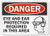 SmartSign Danger - Eye and Ear Protection Required in This Area Sign   7  x 10  Plastic