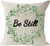 J-DAUL Rustic Be Still Green Olive Wreath Vintage Farmhouse Decor Spring Summer Sign Decoration Cotton Linen Home Decorative Throw Pillow Case Cushion Cover with Words for Sofa Couch  18 x 18 in
