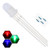 EDGELEC 100pcs 5mm RGB Tri-Color Red Green Blue Multicolor 4Pin LED Diodes Common Anode Diffused Round Lens 29mm Long Lead 300pcs Resistors for DC 6-12V Included Light Emitting Diodes