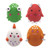 CatYou 4PCS Dog Squeaky Toys Latex Soft Dog Ball Toys Rubber Chewing Squeak Toy Fetch Play Balls for Puppy Small Medium Dog Pets