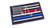 AstroG   BP4 USA Flag Thin Blue line red line Firefighter EMT EMS Paramedic Morale Embroidered Patch Hook Backing