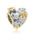 QueenCharms Rose Gold Dragonfly On Hollow Heart Charm Beads For Charm Bracelets