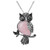 JOVIVI Owl Gifts Vintage Owl Necklace Healing Crystals Stone Pendant Necklaces for Women Men Natural Rose Quartz Gemstone Jewelry Reiki Spiritual Energy Lucky