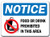Notice Sign - Food Or Drink Prohibited in This Area - 10  x 14  OSHA Safety Sign