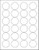 Laser-Ink Jet White Labels 1-66  Round - 24 Per Page   600 Labels