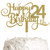 ALPHA K GG 24th Birthday Cake Topper  Happy 24th Birthday Cake Topper  24th Birthday Party