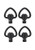 Aoderda QD Sling Swivel Mount  Tactial Qd Quick Detach-Release 1-25  Loop Heavy Duty Push Button Swivels 4 Pack Triangle
