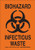 Brady 126638 Biohazard Sign  Legend Biohazard Infectious Waste   10  Height  7  Width  Black on Orange