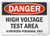 SmartSign  Danger - High Voltage Test Area  Authorized Personnel Only  Sign   7  x 10  Plastic