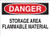 Brady 25678 Plastic Fire Sign  7  X 10   Legend  Storage Area Flammable Material