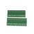 Fielect PCB Terminal Block 2Pcs 300V 15A 5-08mm Pitch 11P Flat Angle Needle Seat Insert-in PCB Terminal Block Connector Green