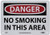 NMC D80R OSHA Sign  Legend  DANGER - NO SMOKING IN THIS AREA   10  Length x 7  Height  Rigid Plastic  Black-Red on White
