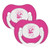 Alabama Crimson Tide 2-Pack Pink Infant Pacifier Set - NCAA Baby Bama Girl Pacifiers
