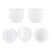 Artilife 5Pcs White Universal Plastic Cup Drink Can Holder with Drain Hole for Car Truck Boat Marine RV 5
