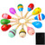 Resinta Wooden Maracas 12 Pieces Colorful Mini Neon Maracas with Adorable Pattern Designs Mexican Fiesta Party Favors Classroom Musical Instruments Noisemaker