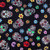 Sugar Skull Fabric 1 Yard Skull Pattern Halloween Decoration Fabric Mexican Sugar Dead Skull Fabric Halloween Theme Decorative Fabric for Home Decor Upholstery Supplies 1