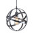 Industrial Vintage Metal Ceiling Pendant Light,Wrought Iron Light,Globe Metal Spherical Hanging Light Fixture for Kitchen Island Bedroom entryway Hallway Dining Room,Silver