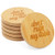 Round Bamboo Coasters for Housewarming Gift  Don t Ruin My Table 6 Pack