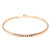 Me Plus Inspirational Sisters Positive Message Engraved Thin Bangle Hook Bracelet Rose Gold  Brass